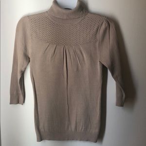 Tan Charlotte Russe Thin Turtleneck Sweater